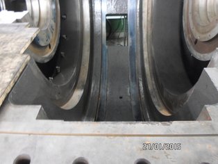 Inside view on surfaces of the Turbine Casing lined with Cold Cured ceramic filled Epoxy SÄKATONIT Extra AR