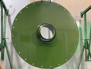 Cover of an impeller casing lined with Si 14 E