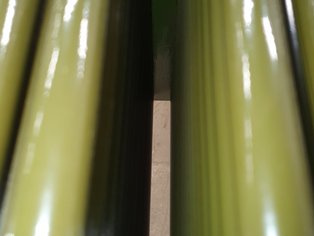 Detailed view of Tube Bundle tubes shellside coated after assembly with Si 14 E 