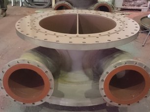  Inlet and Outlet Waterboxes lined with Si 57 EG