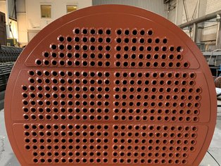 Tube Bundle with seal welded tube ends lined tubeside with Si 57 E