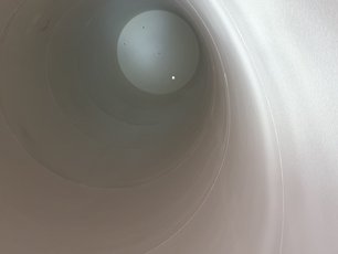 Storage tank re-lined with SÄKAFLAKE 900 White 3K after completion and final inspection