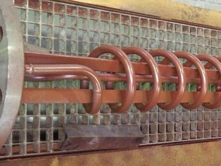 Twisted Tube Heat Exchanger shellside coated with Si 57 E