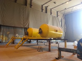 Lagertanks für Prozesswasser beschichtet mit SÄKAFLAKE 900 Weiß 3K