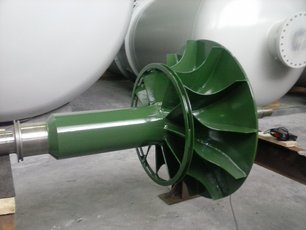 Turbine coated with Si 14 E used in waste incineration plants such as EfW or ERF exposed to flue gase