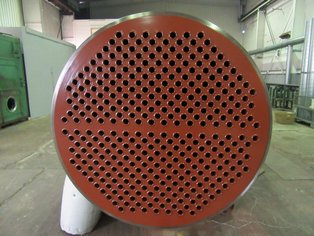 Tube Bundle with protruding tube ends lined tubeside with Si 57 E