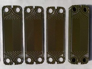 Heat Exchanger Plates protected with Si 14 E against clogging due to incrustation