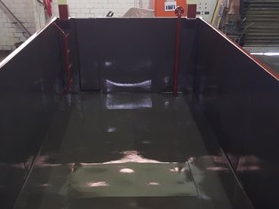Emergency Spillage Tray for ISO Tank Containers lined with SÄKATONIT Extra AR