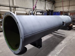Heat Exchanger Shell lined with Si 14 E