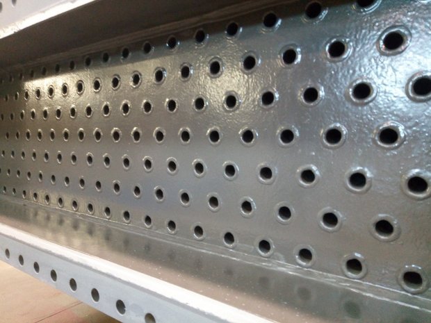 Air Cooler tube side lined with spray-applied baked phenolic lining Si 17 N, after intermediate bake
